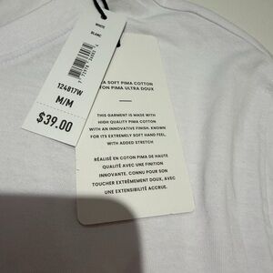 Men's White Pima Cotton T-Shirt brand new with tags